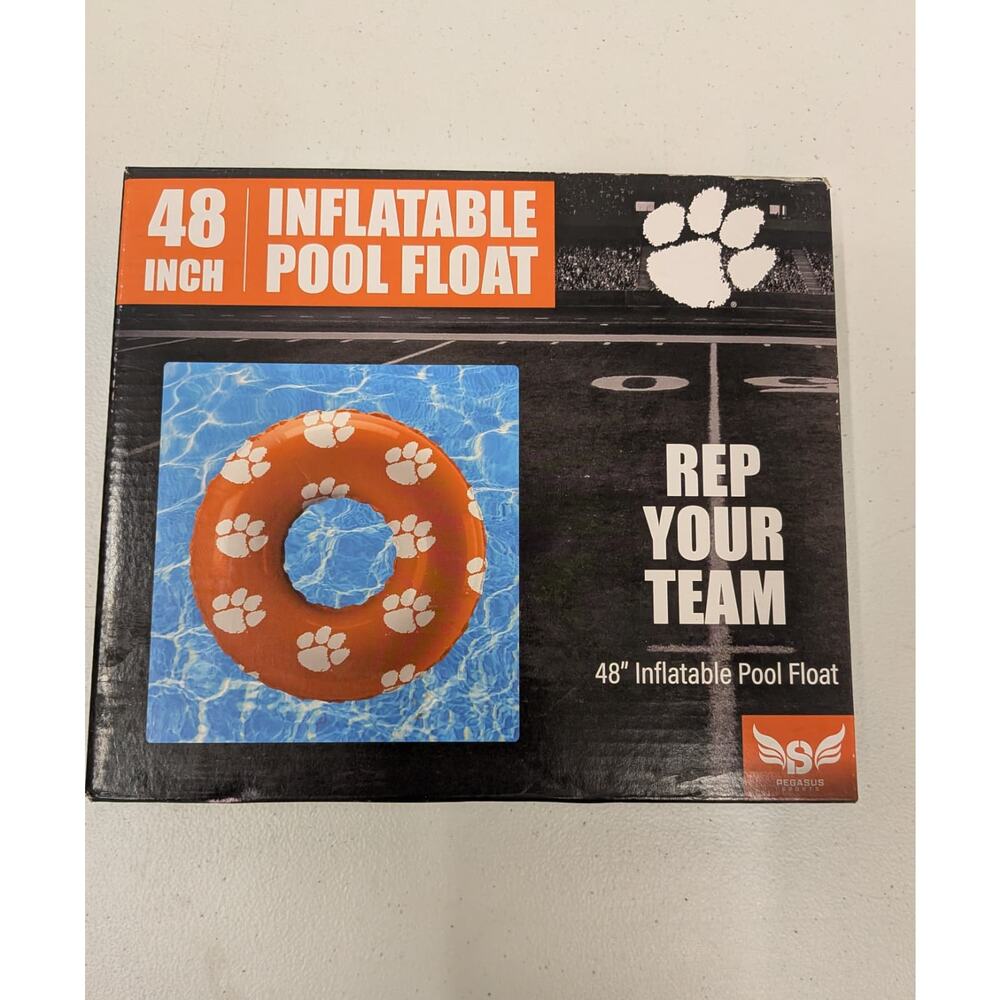 Clemson Tigers 48 Inch Inflatable Pool Float Tube Pegasus Sports New